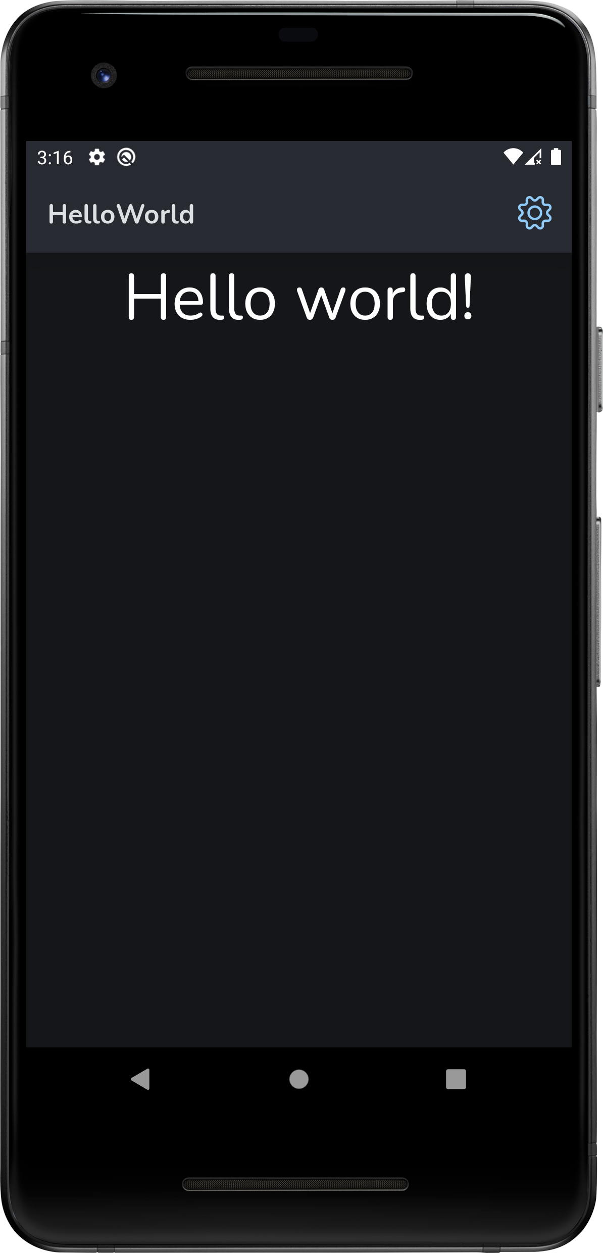 The result in **mobile** with **dark** theme