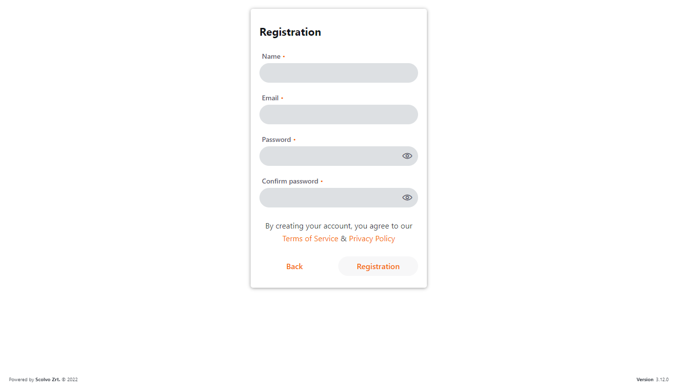 Register your account